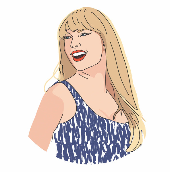 Taylor Swift Blue Outfit Sparkle Sticker