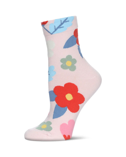 Mod Floral Crew Sock