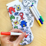 Blast Off to Outer Space Coloring Socks