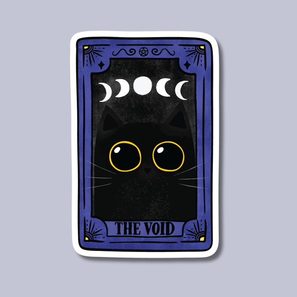 The Void Black Cat Tarot Card Sticker