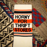 Horny For Thrift Stores Gym Crew Socks