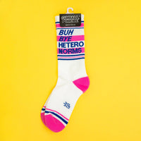 Buh Bye Hetero Norms Unisex Gym Crew Socks