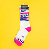 Buh Bye Hetero Norms Unisex Gym Crew Socks