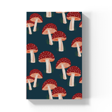 Navy Mushrooms  Soft Touch Classic Layflat Notebook Journal