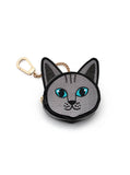 Gray Cat / Kitten 2-in-1 Reusable Shopper Bag & Bag Charm