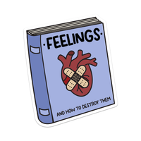 Feelings And How To Destroy Them Book Vinyl Sticker