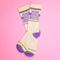 Hush Your Mouth Unisex Gym Crew Socks