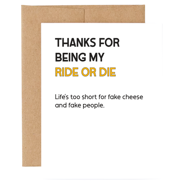 Ride-or-Die Friendship Card