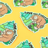 Love The Forest Bigfoot Sasquatch Car Decal Vinyl Sticker