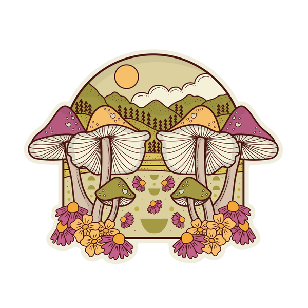 Mushroom Forest Sticker
