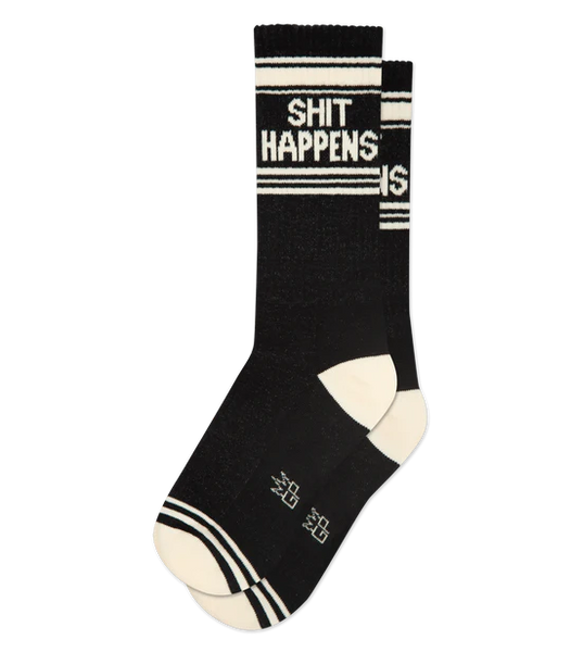 Shit Happens Unisex Gym Crew Socks