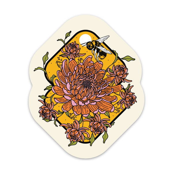 Beautiful Bee Bouquet Sticker