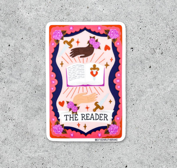 The Reader Tarot Vinyl Sticker