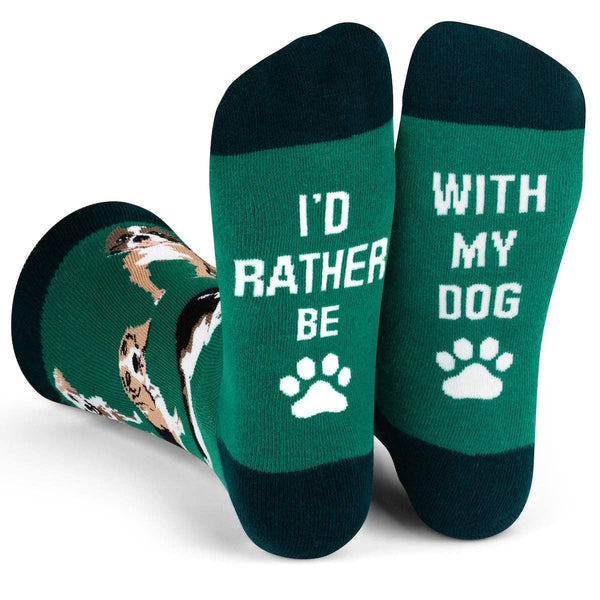 I'd Rather Be With My Dog Socks (Green)