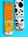 Cat & Dog Fun Mismatched Non-Slip Kids Socks