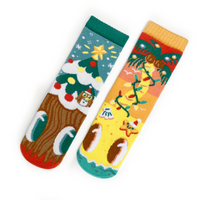 Christmas Trees Piney & Coco - Mismatched Socks for Adults: ADULT SMALL