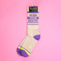Hush Your Mouth Unisex Gym Crew Socks