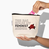Feminist Agenda Zipper Pouch - Fun & Bold Gift for Her
