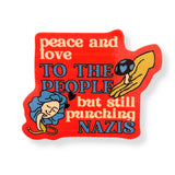 Peace and Love to the People, Punch Nazis Sticker