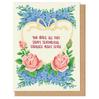 Sentimental Garbage Greeting Card