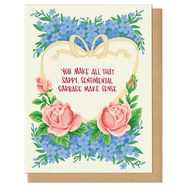 Sentimental Garbage Greeting Card