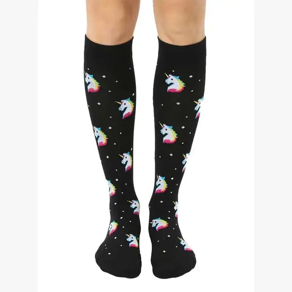 Mystic Unicorns Compression Knee High Sock