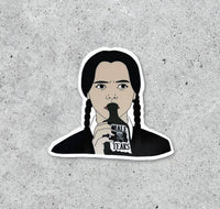 The Addams Family Wednesday Male Tears Vinyl Sticker
