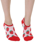 Strawberries Fuzzy Slipper Socks