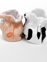 Calf & Piglet Mismatched Non-Slip Baby Booties: 6-12 Months