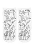 Safari Animals Coloring Socks
