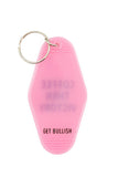 Coffee Then Victory Pink Motel Style Feminist Keychain