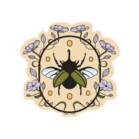 Floral Beetle Sticker