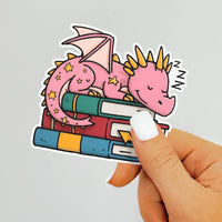 Book Dragon Vinyl Sticker