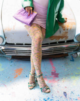 Heart Floral Sheer Thigh High Stockings