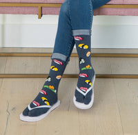V-Toe Split Toe Novelty Japanese Sushi Big Toe Tabi Socks