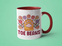 Toe Beans: 15oz maroon handle