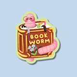 Bookworm Cute Bookish Sticker