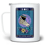 The Coffee Addict Tarot Card Insulated Travel Mug