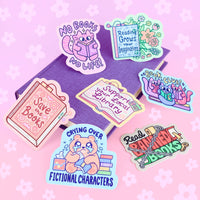 Crying Over Fictional Characters, Bookish, Vinyl Sticker