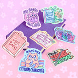Crying Over Fictional Characters, Bookish, Vinyl Sticker