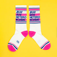Buh Bye Hetero Norms Unisex Gym Crew Socks