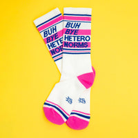 Buh Bye Hetero Norms Unisex Gym Crew Socks