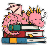 Book Dragon Vinyl Sticker
