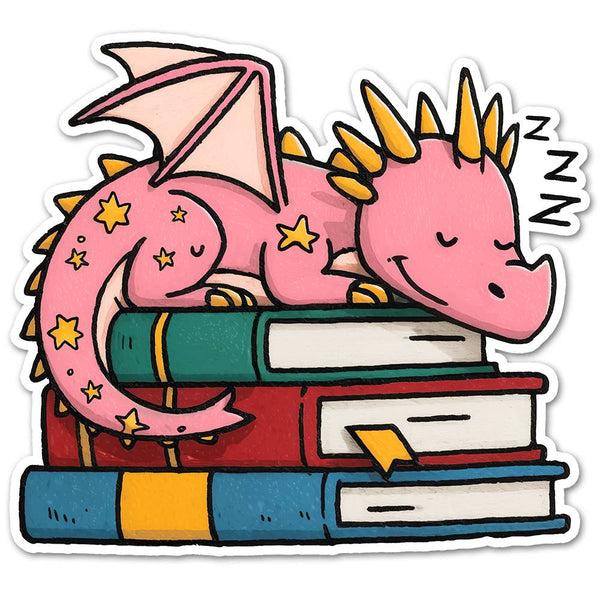 Book Dragon Vinyl Sticker