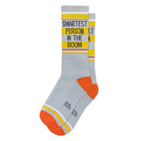 Smartest Person In The Room Gym Crew Socks