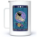 The Coffee Addict Tarot Card Insulated Travel Mug