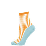 Sailor Stripe With Contrast Footbed Cotton Mini Crew
