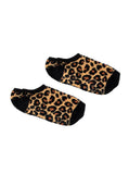 Leopard Print Fuzzy Slipper Socks