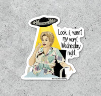SNL Alien Abduction Vinyl Sticker