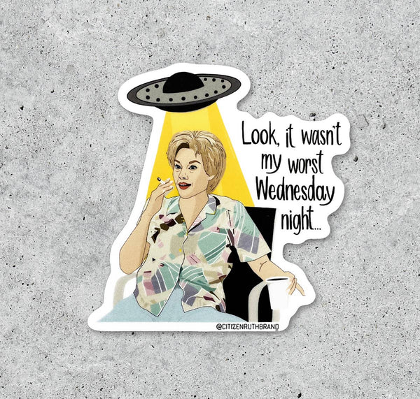 SNL Alien Abduction Vinyl Sticker